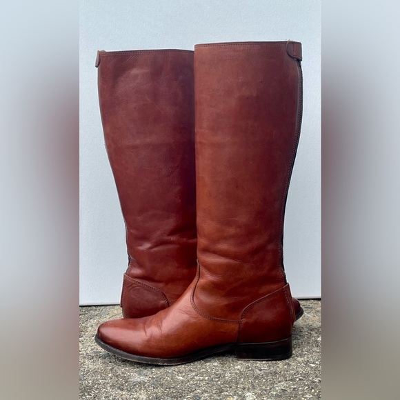 Size 8 Frye Mahogany Leather Riding Boots - Picture 2 of 6